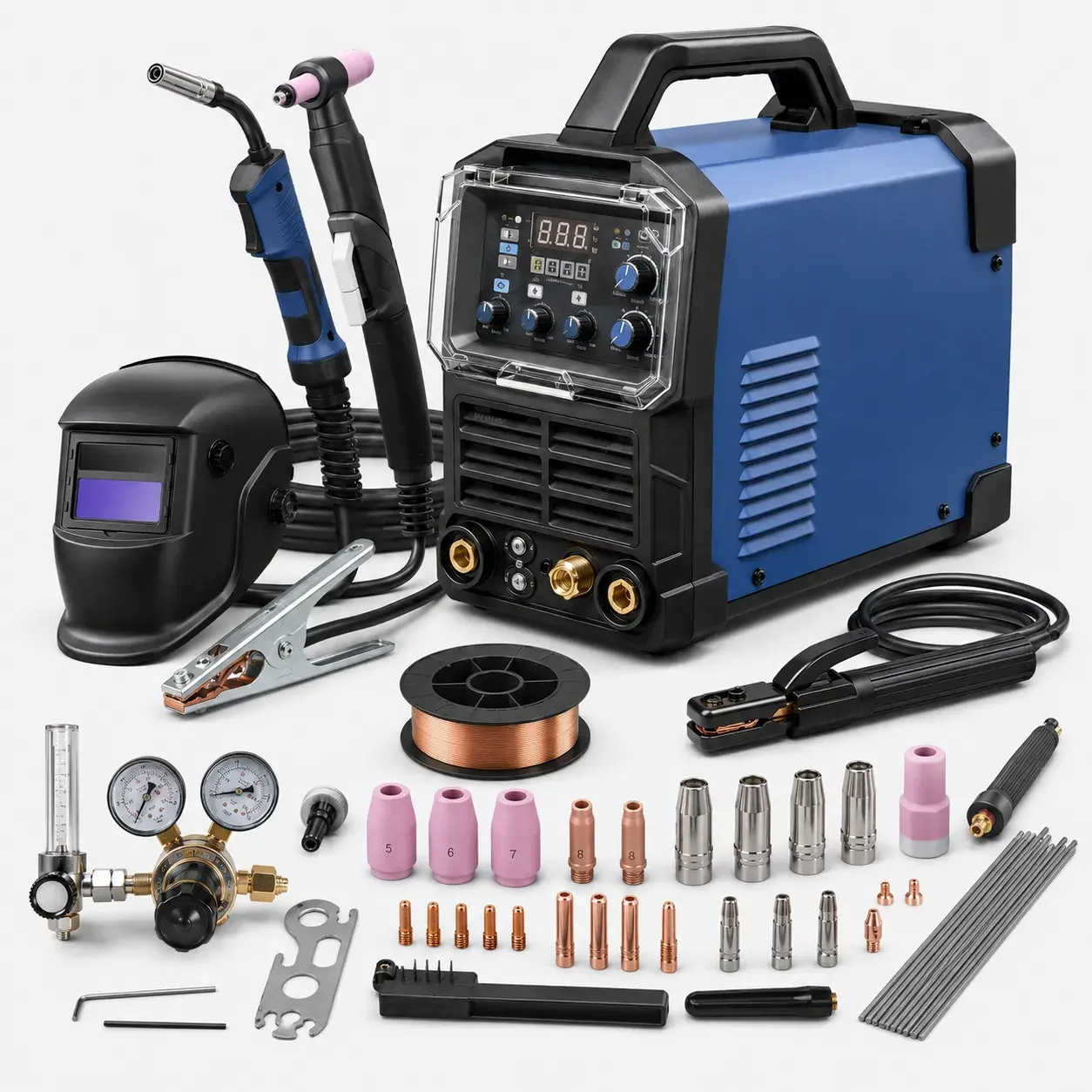 OneForce 8-in-1 welder with complete kit included